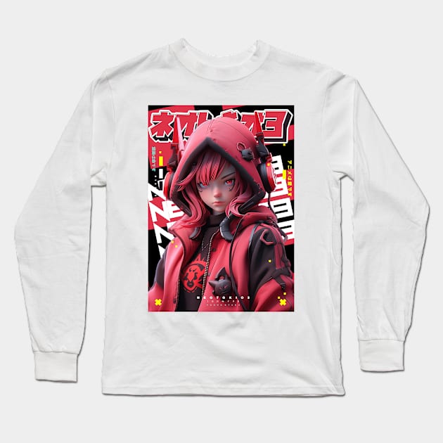 HEADPHONE GAL 2000 - NEOTOKIO3 100%ドPE / DOPE SH!T | Anime Manga Otaku Culture Pop Art 3D | PROUD OTAKU Long Sleeve T-Shirt by PROUD OTAKU